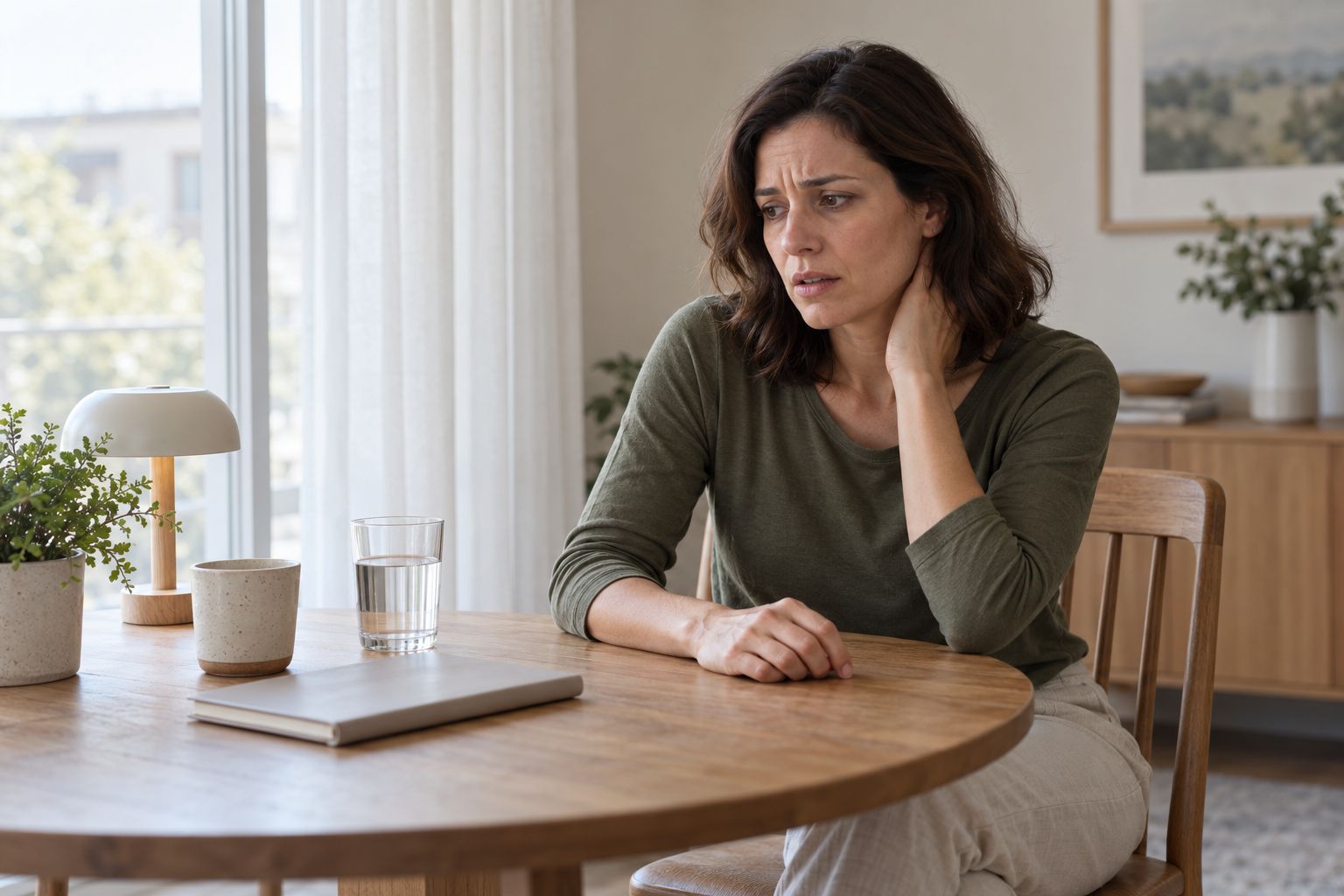 Капельница с Мексидолом — женщина за столом