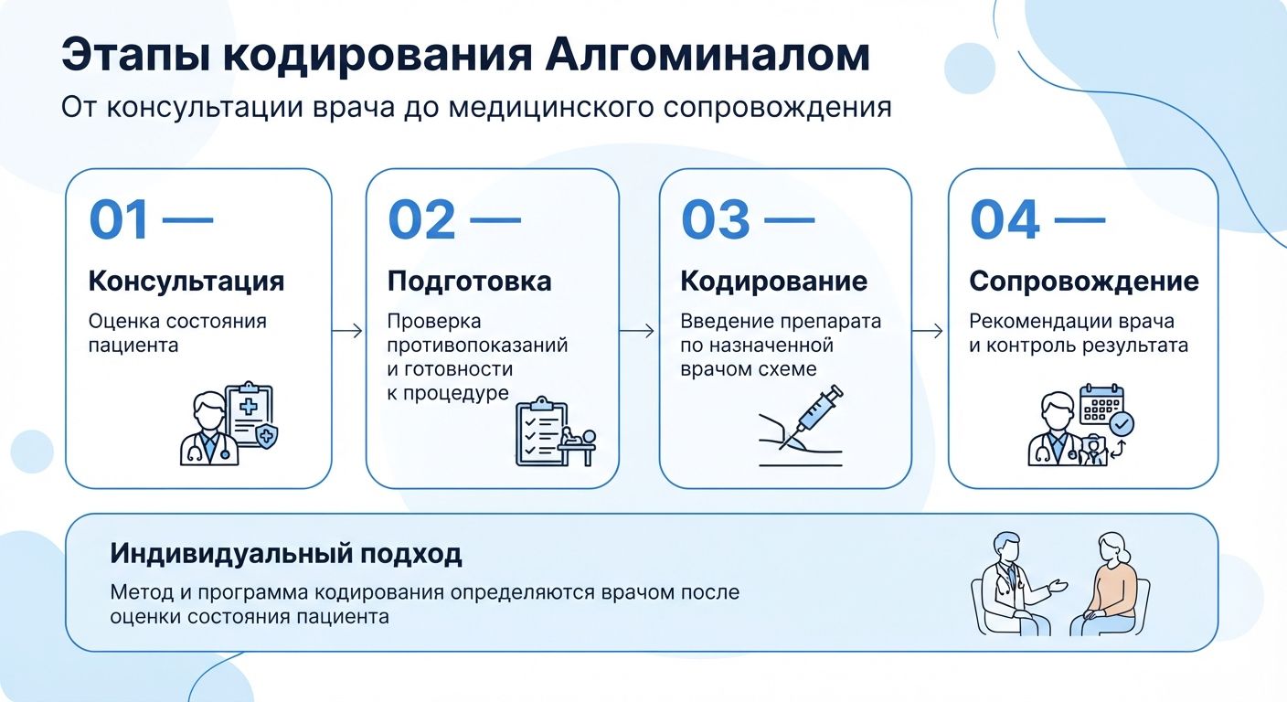 Кодирование препаратом «Алгоминал» в Цивильске инфографика